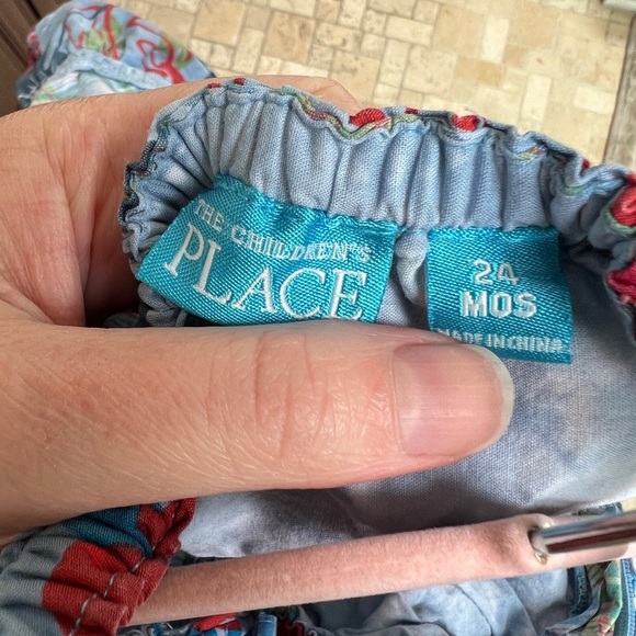 The Children’s Place 24M Patriotic Blue and Red Hibiscus Sun Dress - Picture 4 of 4